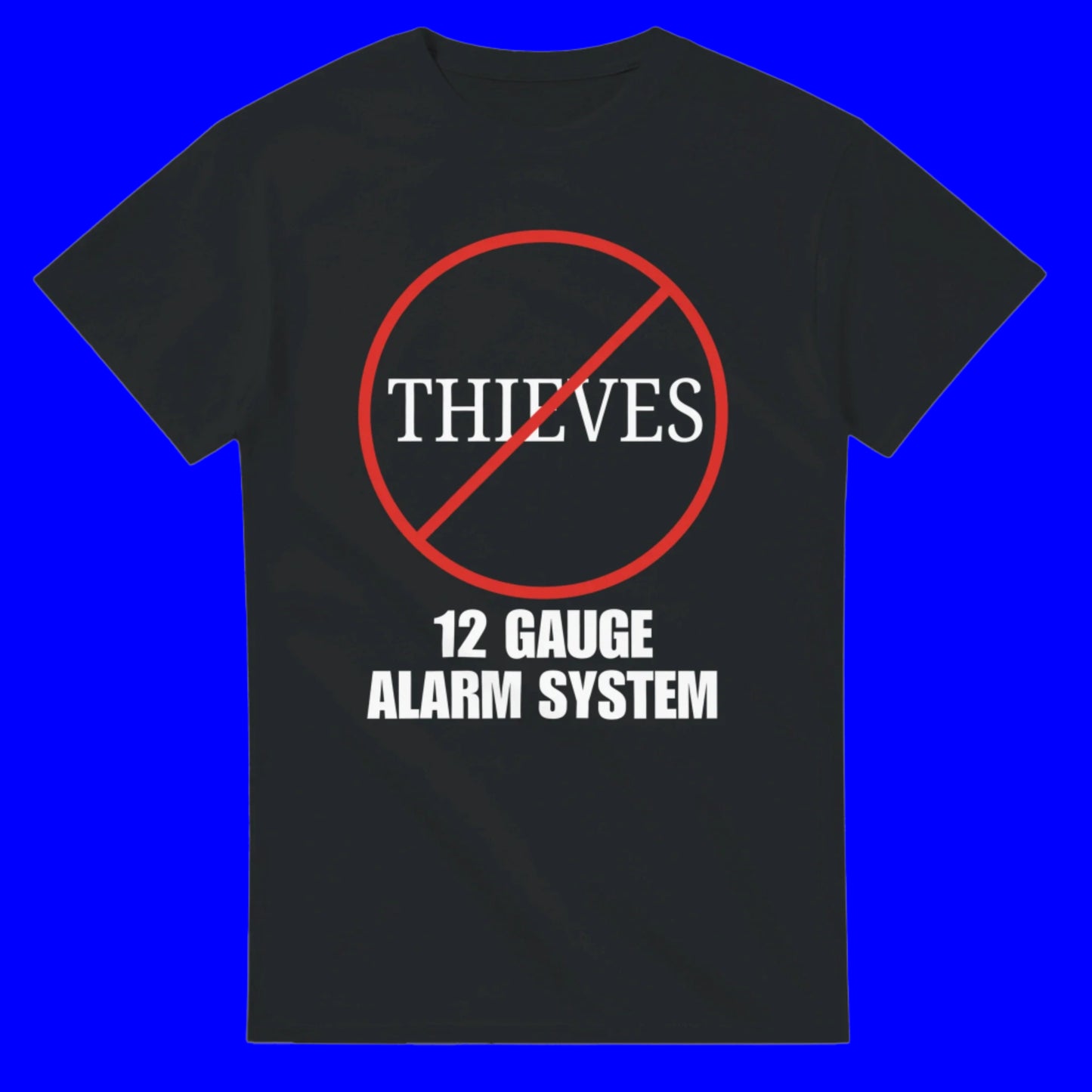 Black t-shirt with humorous message