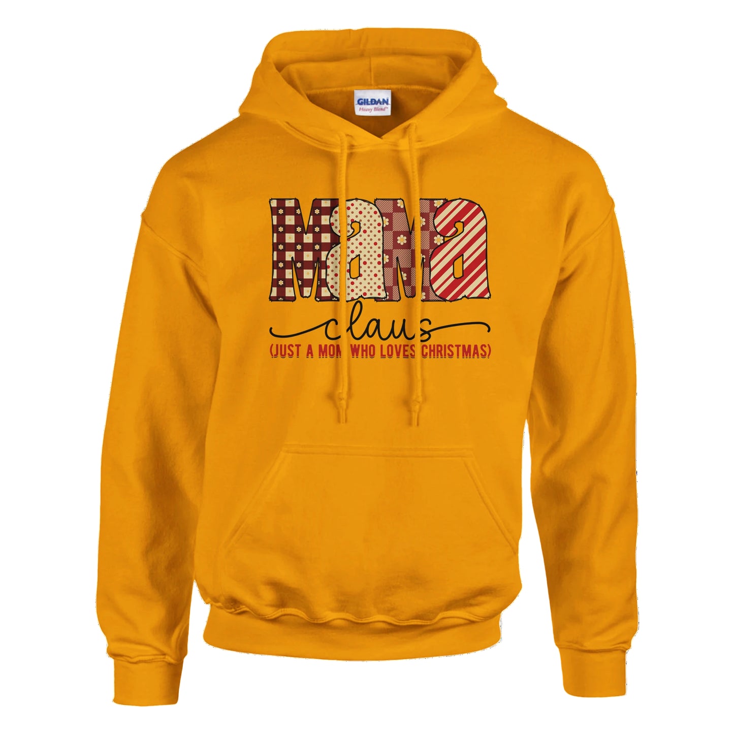 Yellow hoodie with text design on a white background