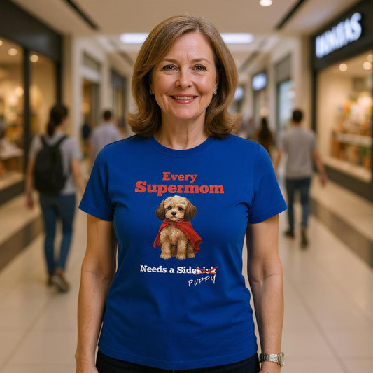 Premium Women's Crewneck Super Dog Mom T-shirt | Bella + Canvas 6004